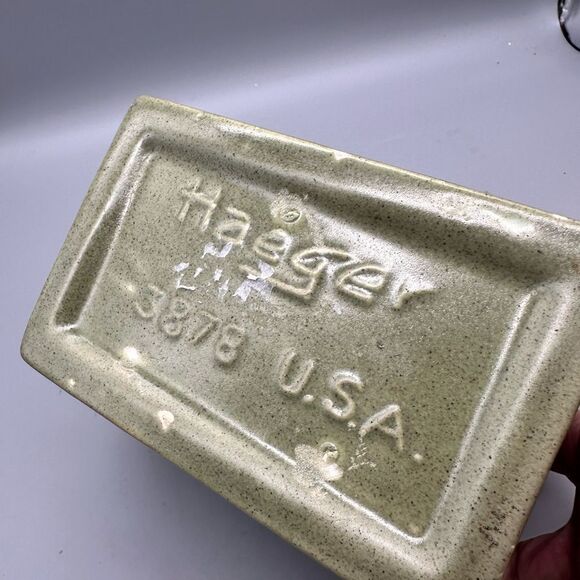 Haeger green vintage ceramic planter vase - Picture 4 of 8